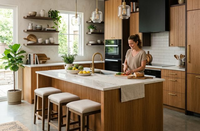Xu hướng tủ bếp gỗ An Cường 2026: Tối giản & bền vững