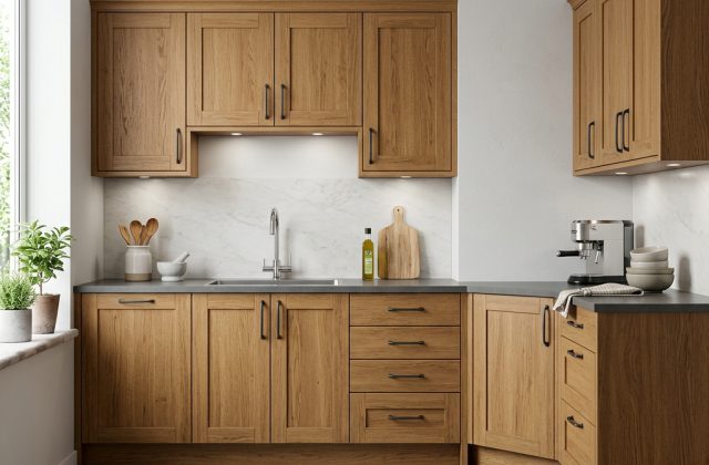 Tủ bếp Melamine An Cường – Bộ đầy đủ